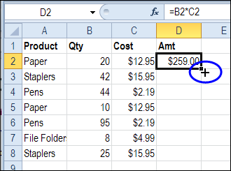 how to set up a multiply formula for a column in excel on my mac